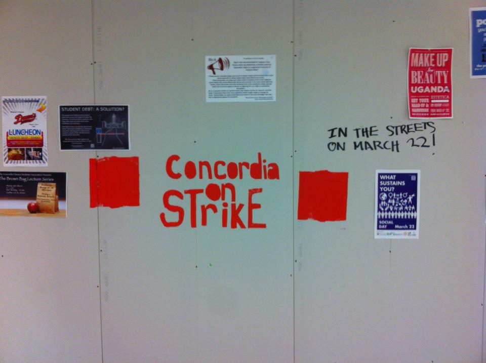 concordia on strike 2012